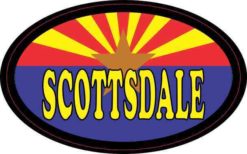 Oval Arizonan Flag Scottsdale Sticker