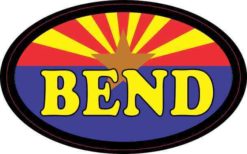 Oval Arizonan Flag Bend Sticker
