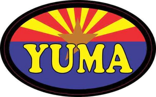 Oval Arizonan Flag Yuma Sticker