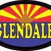 Oval Arizonan Flag Glendale Sticker
