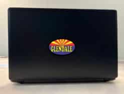 4in x 2.5in Oval Arizonan Flag Glendale Sticker