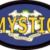 Oval Connecticut Flag Mystic Sticker