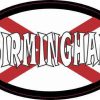 Oval Alabaman Flag Birmingham Sticker