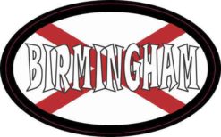 Oval Alabaman Flag Birmingham Sticker