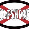 Oval Alabaman Flag Gulf Shores Sticker