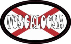 Oval Alabaman Flag Tuscaloosa Sticker