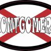 Oval Alabaman Flag Montgomery Sticker
