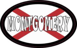 Oval Alabaman Flag Montgomery Sticker
