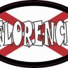 Oval Alabaman Flag Florence Sticker
