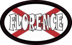 Oval Alabaman Flag Florence Sticker