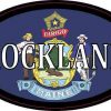 Oval Maine Flag Rockland Sticker