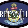Oval Maine Flag Greenville Sticker