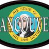 Oval Washington Flag Vancouver Sticker