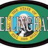 Oval Washington Flag Bellingham Sticker