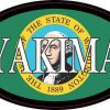 Oval Washington Flag Yakima Sticker