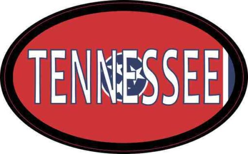 Flag Oval Tennessee Sticker