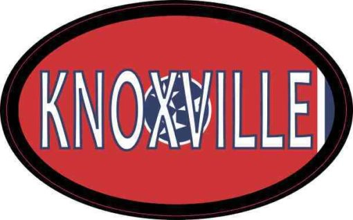 Oval Tennessee Flag Knoxville Sticker