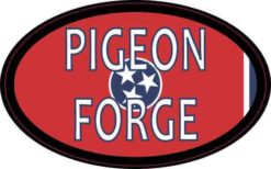 Oval Tennessee Flag Pigeon Forge Sticker