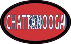 Oval Tennessee Flag Chattanooga Sticker