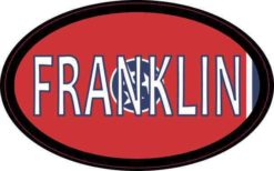 Oval Tennessee Flag Franklin Sticker