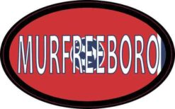 Oval Tennessee Flag Murfreeboro Sticker