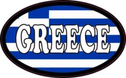 Flag Oval Greece Sticker