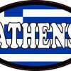 Oval Greek Flag Athens Sticker