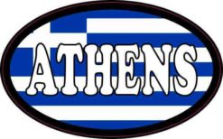Oval Greek Flag Athens Sticker