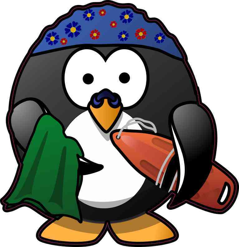 Swimmer Penguin Sticker