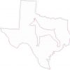 White Texas Doberman Sticker