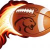 Cougar Flame Football Sticker