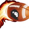 Lion Flame Football Sticker