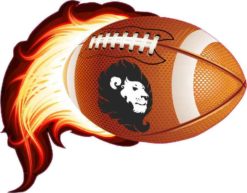 Lion Flame Football Sticker