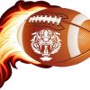 Tiger Flame Football Sticker