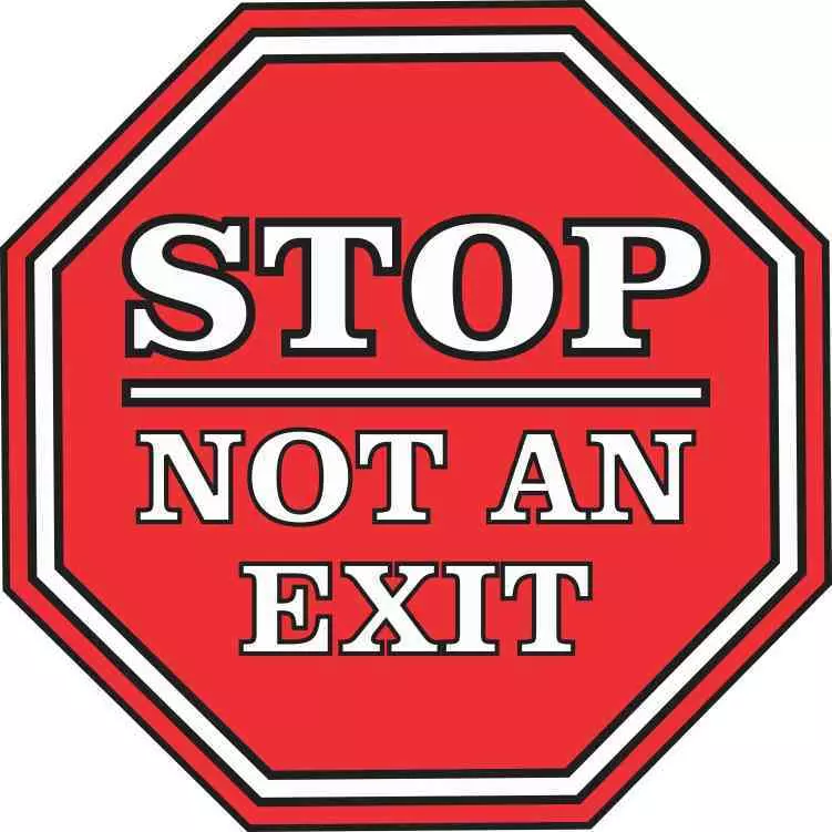 5in x 5in Stop No Re-Entry Sticker
