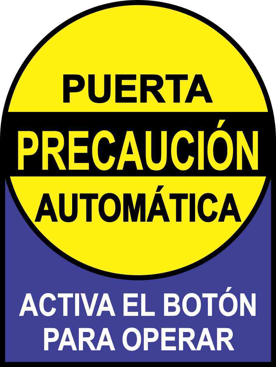 Activa El Botón Puerta Automática Sticker