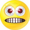 Red Eyed Smiley Face Sticker