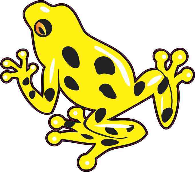 Yellow Poison Dart Frog Sticker