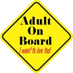 Adult On Board Sticker