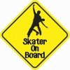 Duo Skater On Board Sticker