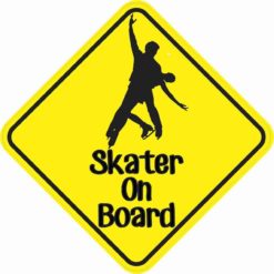 Duo Skater On Board Sticker