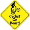 Male Cyclist On Board Sticker