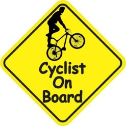 Male Cyclist On Board Magnet