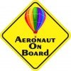 Colorful Aeronaut on Board Sticker