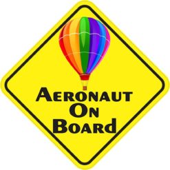 Colorful Aeronaut on Board Sticker