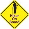 Female Hiker On Board Sticker