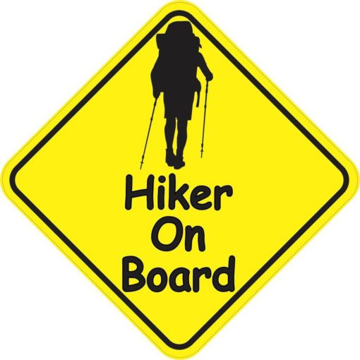 Hiker On Board Magnet