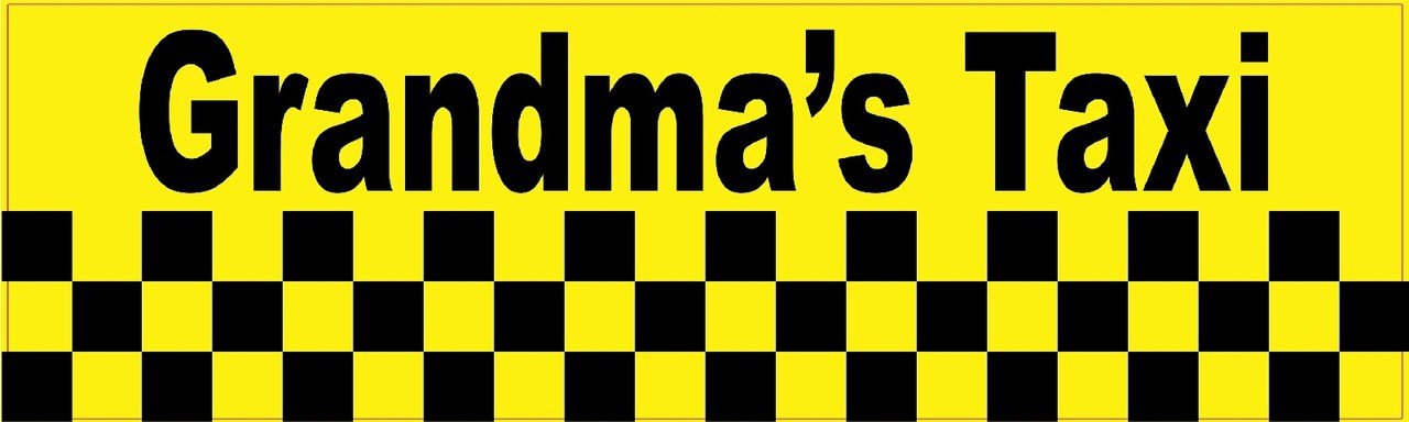 Grandma's Taxi Bumper Magnet