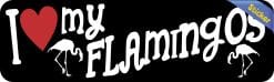 Alternative view of 10in x 3in I Love My Flamingos Bumper Sticker