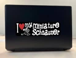 10in x 3in I Love My Miniature Schnauzer Bumper Sticker